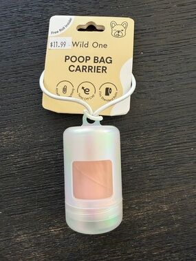 Wild One Iridescent Poop Bag Carrier - Pink